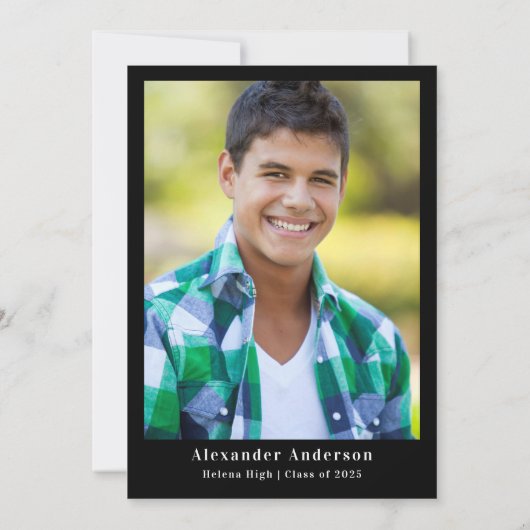 卒業パーティーの数々の写真 招待状 (裏面)