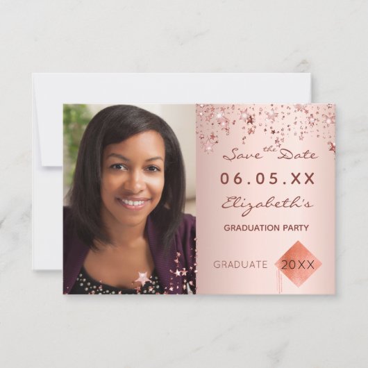 卒業パーティーの日付の保存赤面写真2023 セーブザデート (正面)