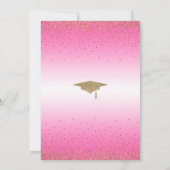 卒業パーティーの日付を保存する（ホットピンク） 招待状 (裏面)