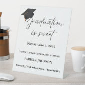 卒業パーティーの看板は甘いパーティー 台座サイン (インサイチュ)