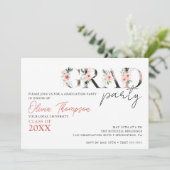 卒業パーティーの花のデザイン 卒業パーティー 招待状 (スタンド正面)