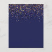 卒業パーティーの青い金ゴールド2023予算招待状 チラシ (裏面)