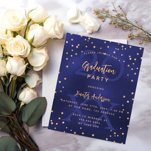 卒業パーティーの青年間の予算の招待 チラシ