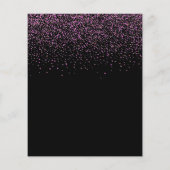 卒業パーティーの黒い金ゴールド予算の招待 チラシ (裏面)