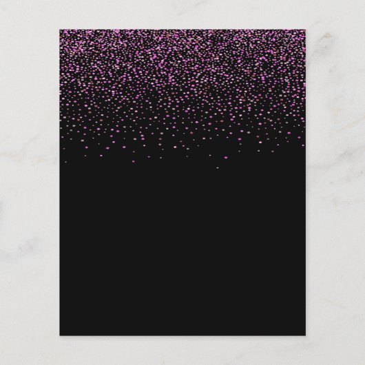 卒業パーティーの黒い金ゴールド予算の招待 チラシ (裏面)