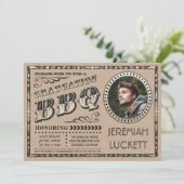 卒業パーティーのBBQ招待状 | オリジナル写真 招待状 (スタンド正面)