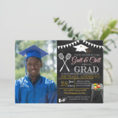 卒業パーティーのBBQ招待状 招待状 (スタンド正面)