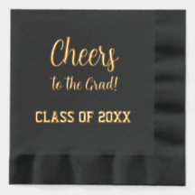 卒業パーティーへの応援ブラック&金ゴールド