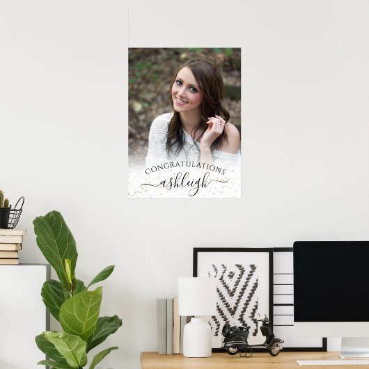 卒業パーティーへようこそ写真おめでとう ポスター (ホームオフィス)