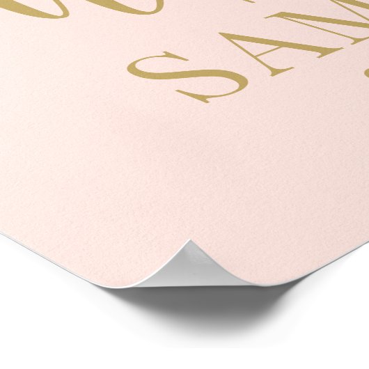 卒業パーティーへようこそ3フォト赤面ピンク&金ゴールド ポスター (角)