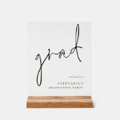 卒業パーティーへようこそGrad Black Script アクリルサイン (正面)