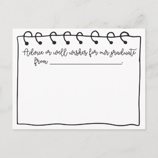 卒業パーティーアドバイスカード ポストカード (正面)