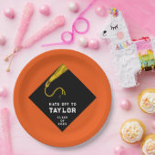 卒業パーティーオレンジ ペーパープレート (パーティー)