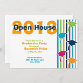 卒業パーティーオープンハウス招待状 招待状 (正面/裏面)