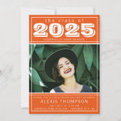 卒業パーティーオープンハウス2023フォトオレンジ 招待状 (正面)