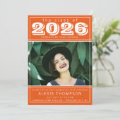 卒業パーティーオープンハウス2023フォトオレンジ 招待状 (スタンド正面)