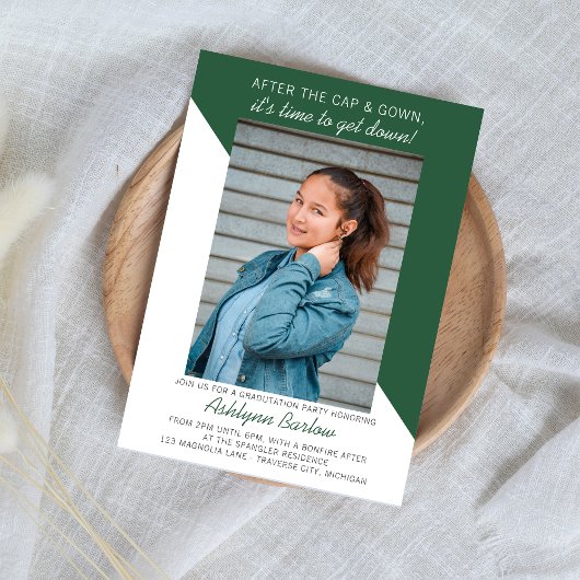 卒業パーティーオープンハウス2023フォトグリーン 招待状