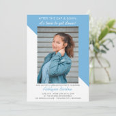 卒業パーティーオープンハウス2023フォトライトブルー 招待状 (スタンド正面)