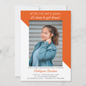 卒業パーティーオープンハウス2024フォトオレンジ 招待状 (正面)