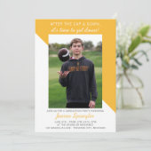 卒業パーティーオープンハウス2025フォトイエロー 招待状 (スタンド正面)