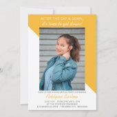 卒業パーティーオープンハウス2025フォトイエロー 招待状 (正面)