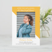 卒業パーティーオープンハウス2025フォトイエロー 招待状 (スタンド正面)