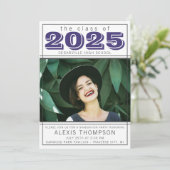 卒業パーティーオープンハウス2025フォトパープル 招待状 (スタンド正面)