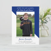 卒業パーティーオープンハウス2025フォトブルー 招待状 (スタンド正面)