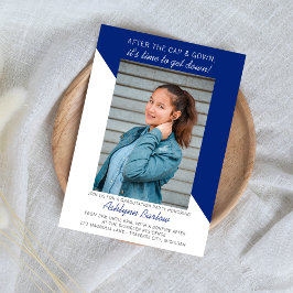 卒業パーティーオープンハウス2025フォトブルー 招待状