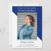 卒業パーティーオープンハウス2025フォトブルー 招待状 (正面)