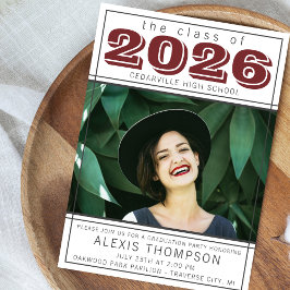 卒業パーティーオープンハウス2025フォトマルーン 招待状