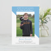 卒業パーティーオープンハウス2025フォトライトブルー 招待状 (スタンド正面)