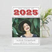 卒業パーティーオープンハウス2025フォトレッド 招待状 (スタンド正面)