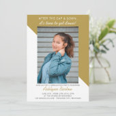 卒業パーティーオープンハウス2025写真金ゴールド 招待状 (スタンド正面)