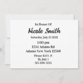 卒業パーティーカード カード (裏面)