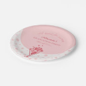 卒業パーティーガーリーバブルイン・ピンク ペーパープレート (アングル)