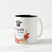 卒業パーティークラスのフローラ2トーン・コーヒーM ツートーンマグカップ (正面右)