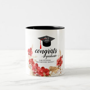 卒業パーティークラスのフローラ2トーン・コーヒーM ツートーンマグカップ