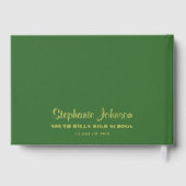 卒業パーティーグリーン&金ゴールド ゲストブック (裏面)