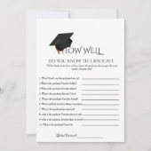 卒業パーティーゲームカードの詳細 招待状 (正面)