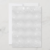 卒業パーティーシルバー赤面グリッター エレガント 招待状 (裏面)