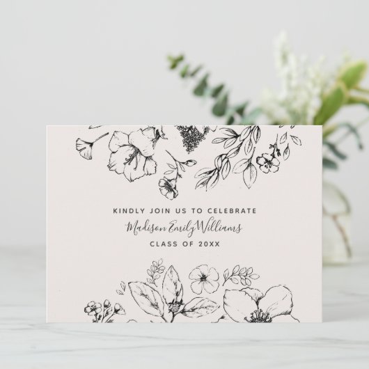 卒業パーティースクリプト赤面植物学フローラ 招待状 (スタンド正面)