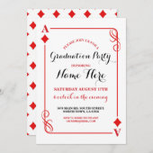 卒業パーティーダイアモンド遊ズカードベガス招待状 招待状 (正面/裏面)