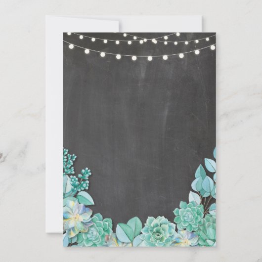 卒業パーティーチョークポリュントフローラ招待状 招待状 (裏面)