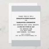 卒業パーティーテンプレート 招待状 (正面/裏面)