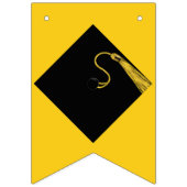 卒業パーティードコール黄 バンティングフラッグ (第1の旗)