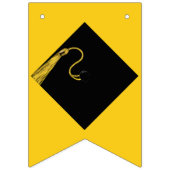 卒業パーティードコール黄 バンティングフラッグ (第3の旗)