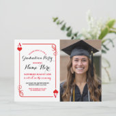 卒業パーティーハート遊ズのCard Vegas写真 招待状 (スタンド正面)