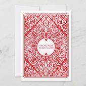 卒業パーティーハート遊ズカードベガス招待状 招待状 (裏面)