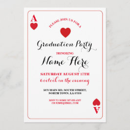 卒業パーティーハート遊ズカードベガス招待状 招待状